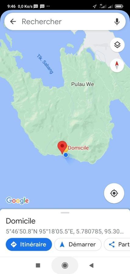 לינה וארוחת בוקר Paya Pulau Weh Sabang Marifi מראה חיצוני תמונה